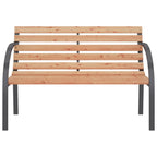 Banco de jardín de madera y hierro 120 cm
