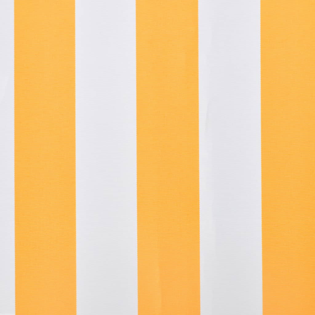 Toldo de lona amarillo girasol y blanco 3x2,5 m sin armazón