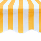 Toldo de lona amarillo girasol y blanco 3x2,5 m sin armazón