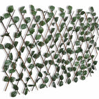 Valla enrejada de sauce 5 piezas hojas artificiales 180x90 cm