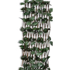 Valla enrejada de sauce 5 piezas hojas artificiales 180x90 cm