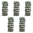 Valla enrejada de sauce 5 piezas hojas artificiales 180x90 cm