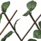 Valla enrejada de sauce 5 piezas hojas artificiales 180x90 cm