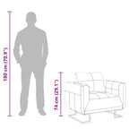Sillón con patas cromadas cuero sintético blanco