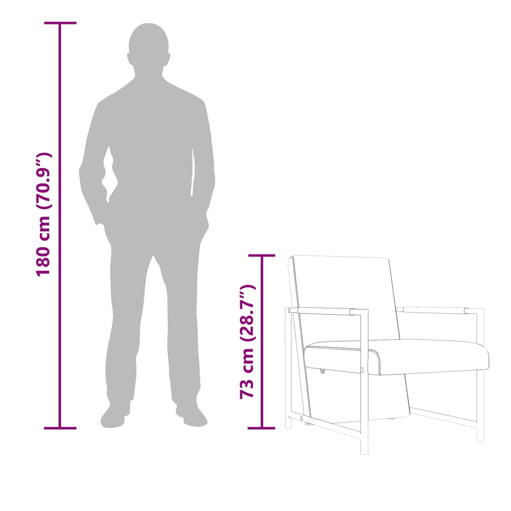 Sillón con patas cromadas cuero sintético blanco