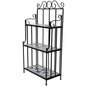 Blue and white mosaic plant stand