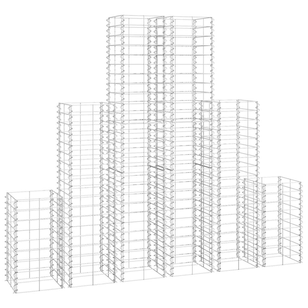 Cestas de muro de gaviones alambre galvanizado 6 unidades