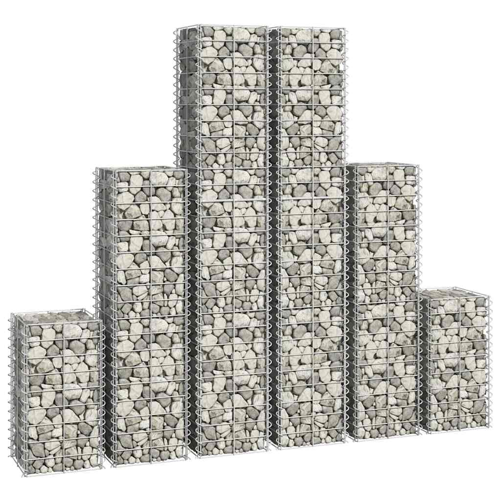 Cestas de muro de gaviones alambre galvanizado 6 unidades