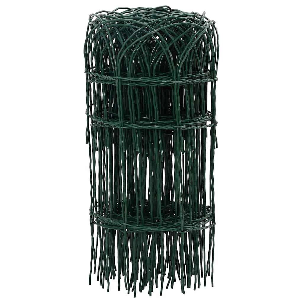 Cerca para césped de hierro recubierto en polvo 10x0,4 m