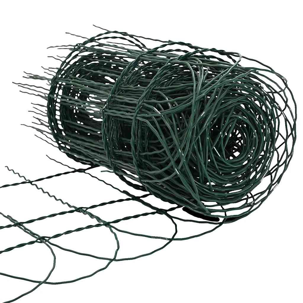Cerca para césped de hierro recubierto en polvo 10x0,4 m