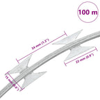 Alambre de espino concertina helicoidal acero galvanizado 100 m