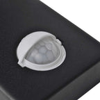 Aplique de pared con sensor y LED, acero inoxidable, negro