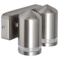 Aplique de pared con sensor y LED, acero inoxidable, negro