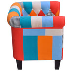 Sillón con diseño de retales de tela Patchwork
