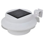 Foco solar blanco para vallas de jardín, 6 unidades