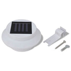 Foco solar blanco para vallas de jardín, 6 unidades