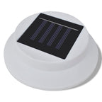 Foco solar blanco para vallas de jardín, 6 unidades