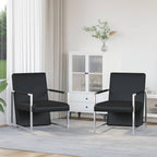 Sillón con patas cromadas cuero sintético blanco