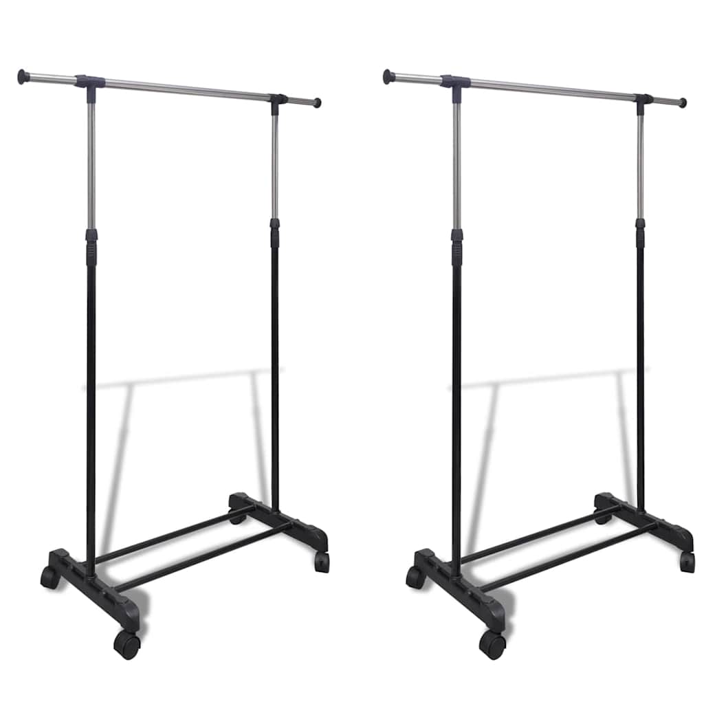 Perchero ajustable para ropa 1 barra 2 unidades