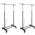 Perchero ajustable para ropa 1 barra 2 unidades