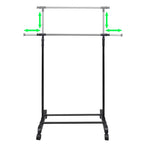 Perchero ajustable para ropa 1 barra 2 unidades
