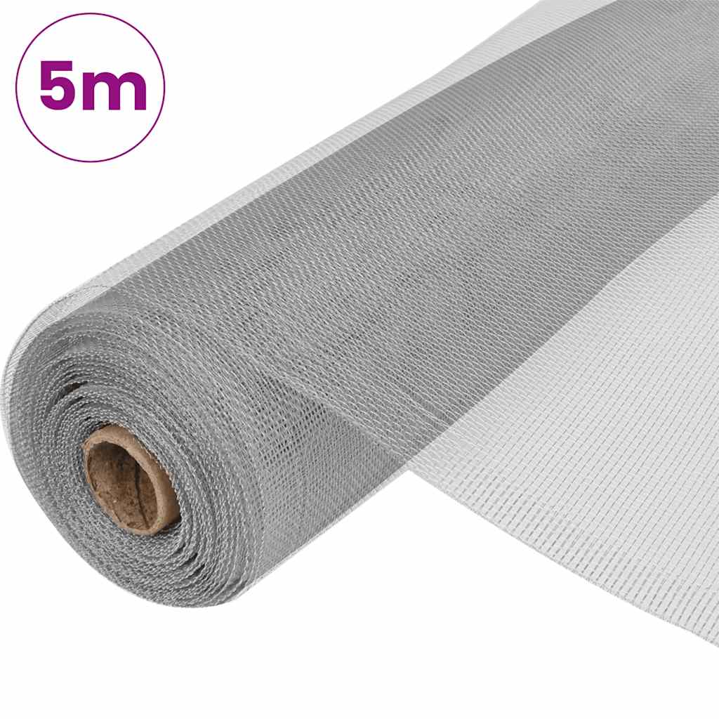 Malla mosquitera de aluminio plateada 100x500 cm