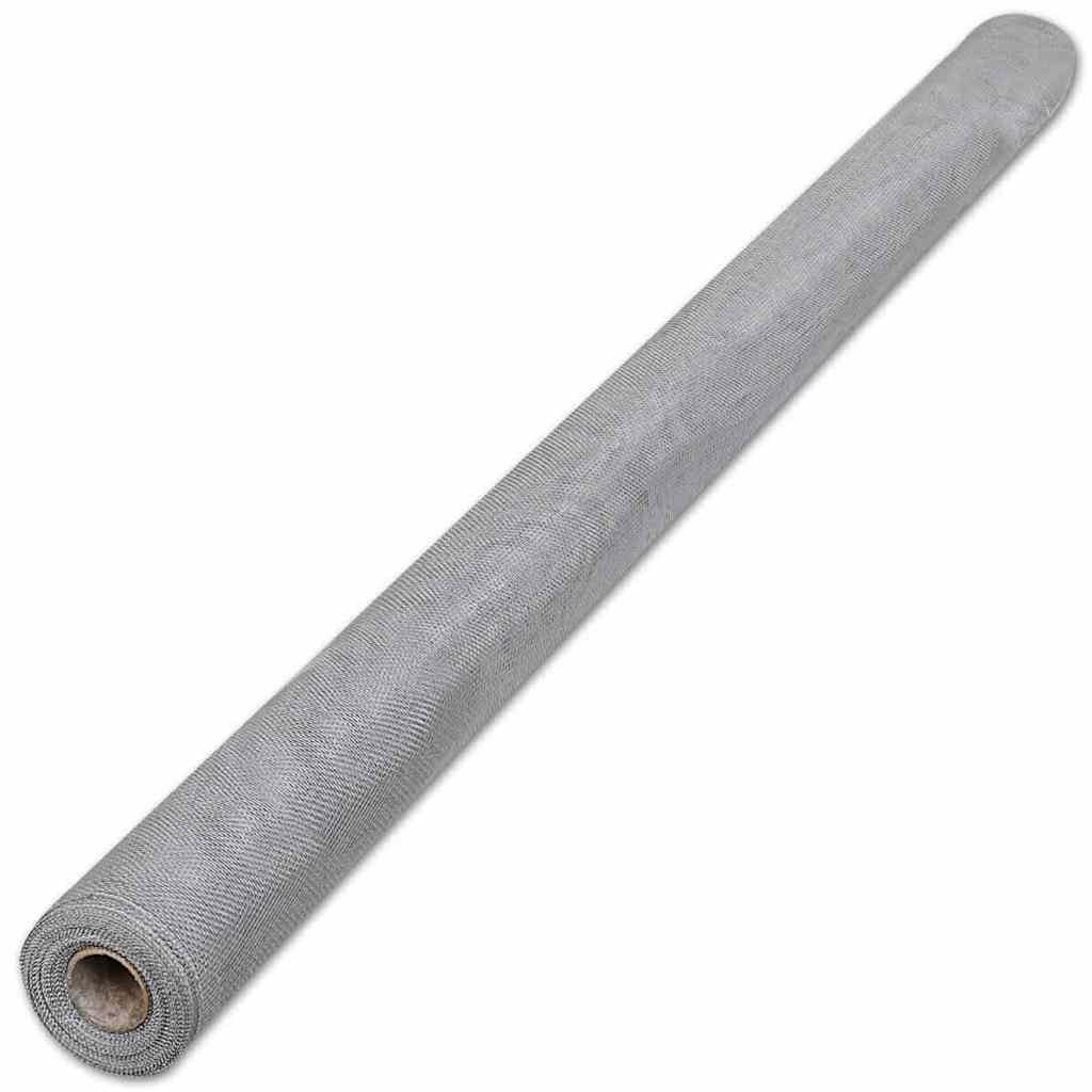 Malla mosquitera de aluminio plateada 100x500 cm