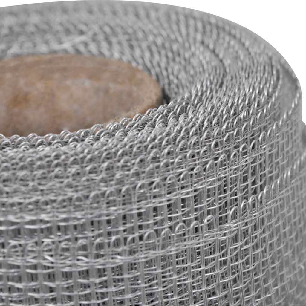 Malla mosquitera de aluminio plateada 100x500 cm