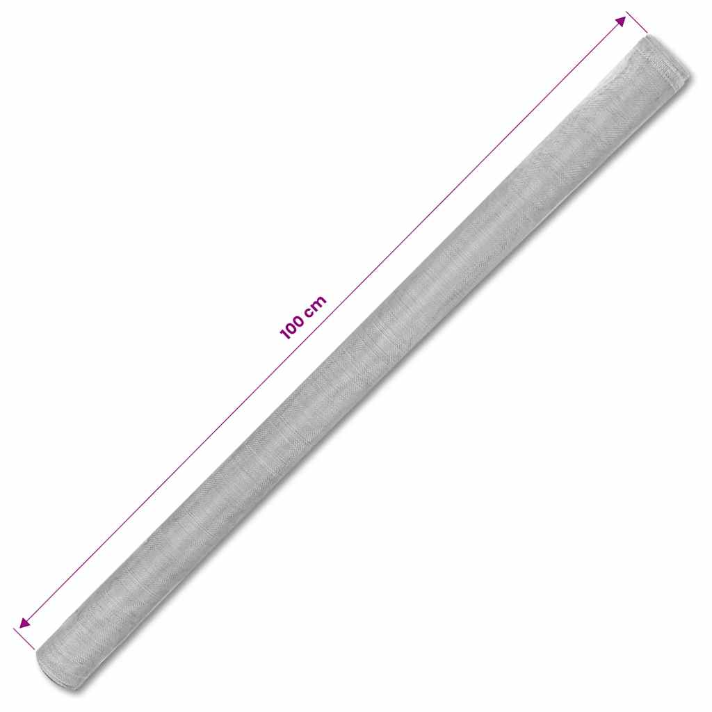 Malla mosquitera de aluminio plateada 100x500 cm