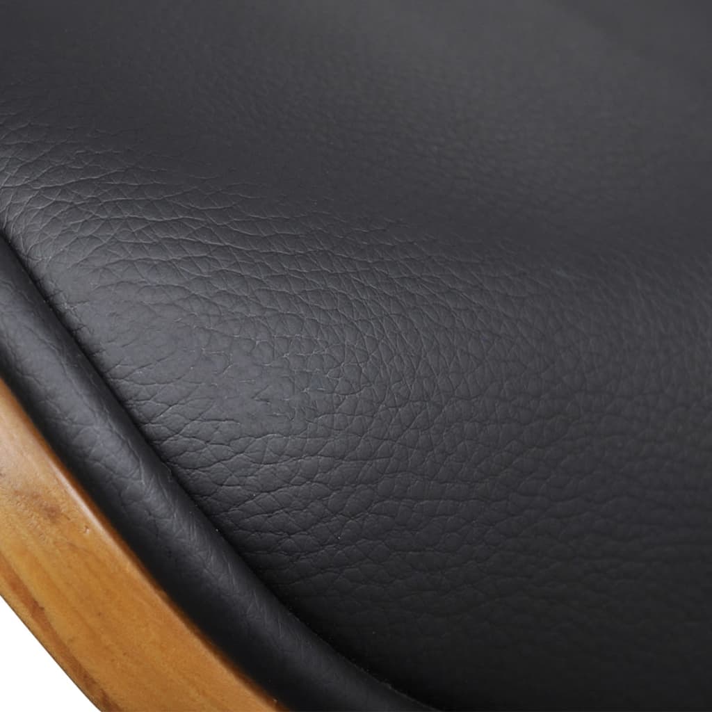 Sillas de comedor 2 unidades madera curvada y cuero sintético