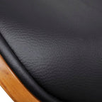 Sillas de comedor 2 unidades madera curvada y cuero sintético