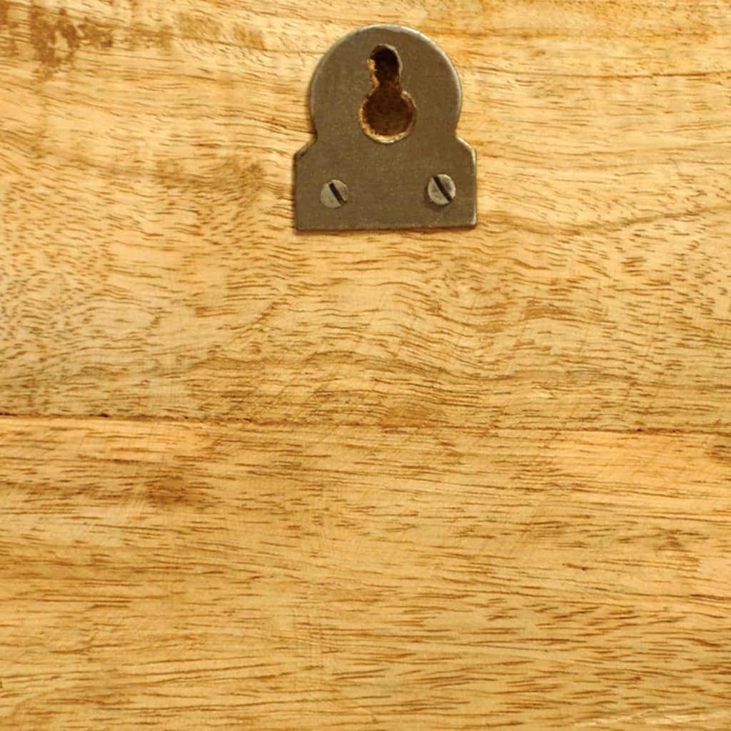 Estantes de pared 2 uds madera maciza