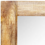 Espejo rectangular de pared con marco de madera maciza 120 x 60 cm