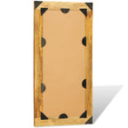 Espejo rectangular de pared con marco de madera maciza 120 x 60 cm