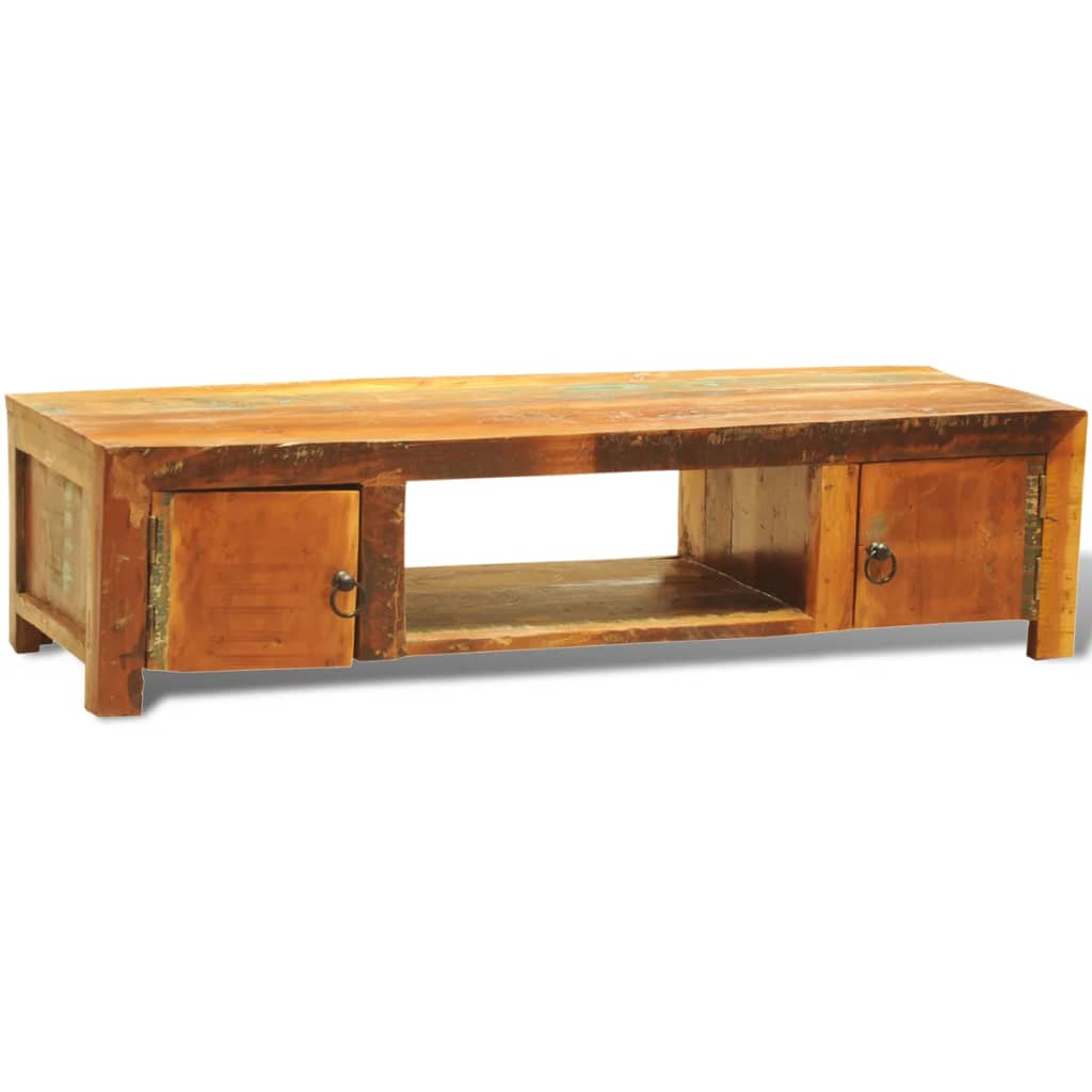 Mueble de TV con 2 puertas de madera reciclada estilo vintage