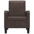 Sillón de cuero sintético marrón