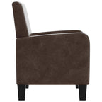 Sillón de cuero sintético marrón