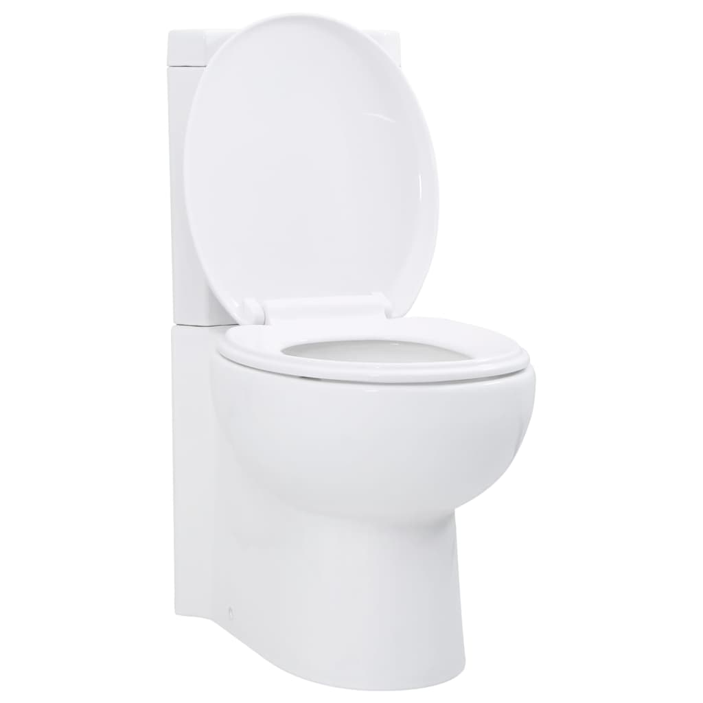 Inodoro WC de esquina cerámica blanco