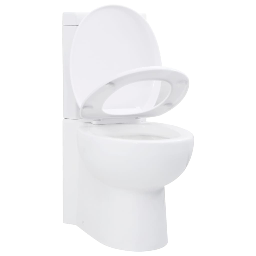 Inodoro WC de esquina cerámica blanco
