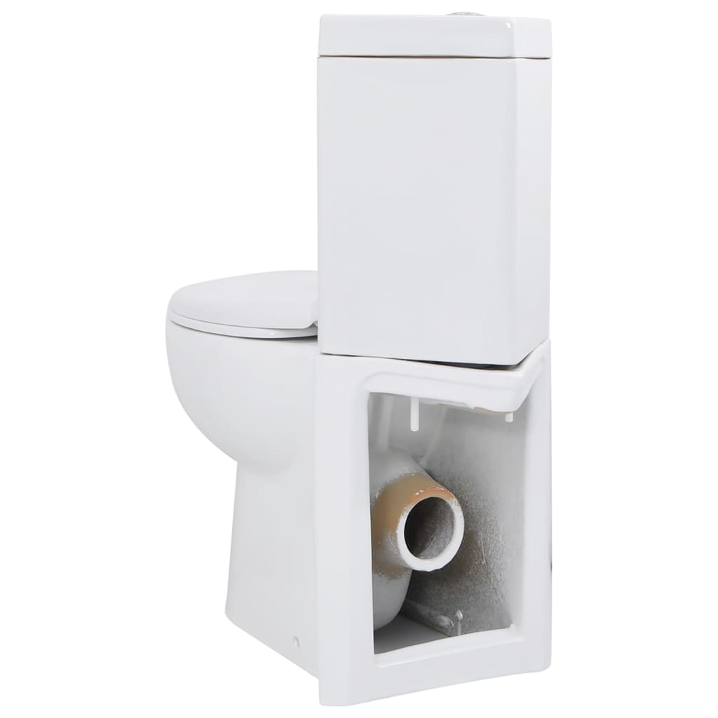Inodoro WC de esquina cerámica blanco