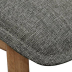 Sillas de comedor 2 uds tela y madera maciza roble gris claro