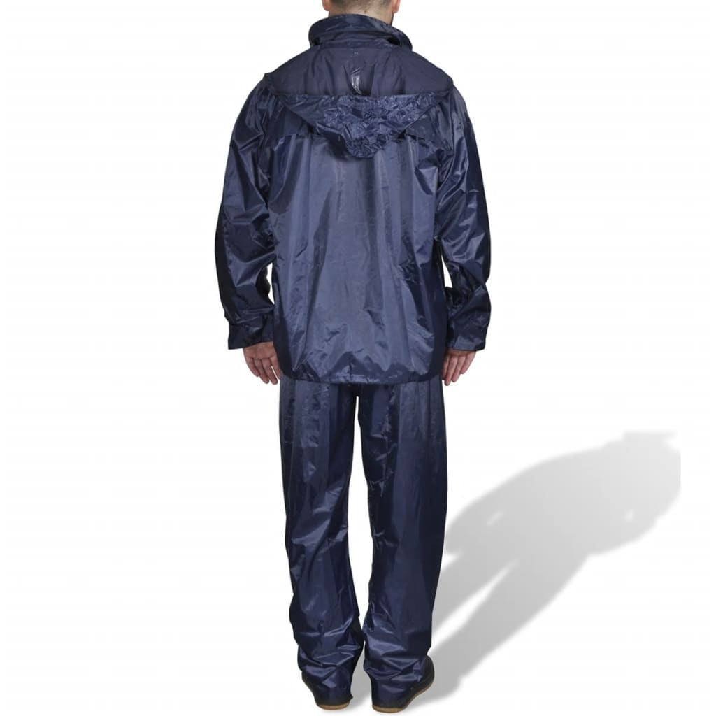 Chubasquero impermeable pantalón sudadera hombre azul marino L