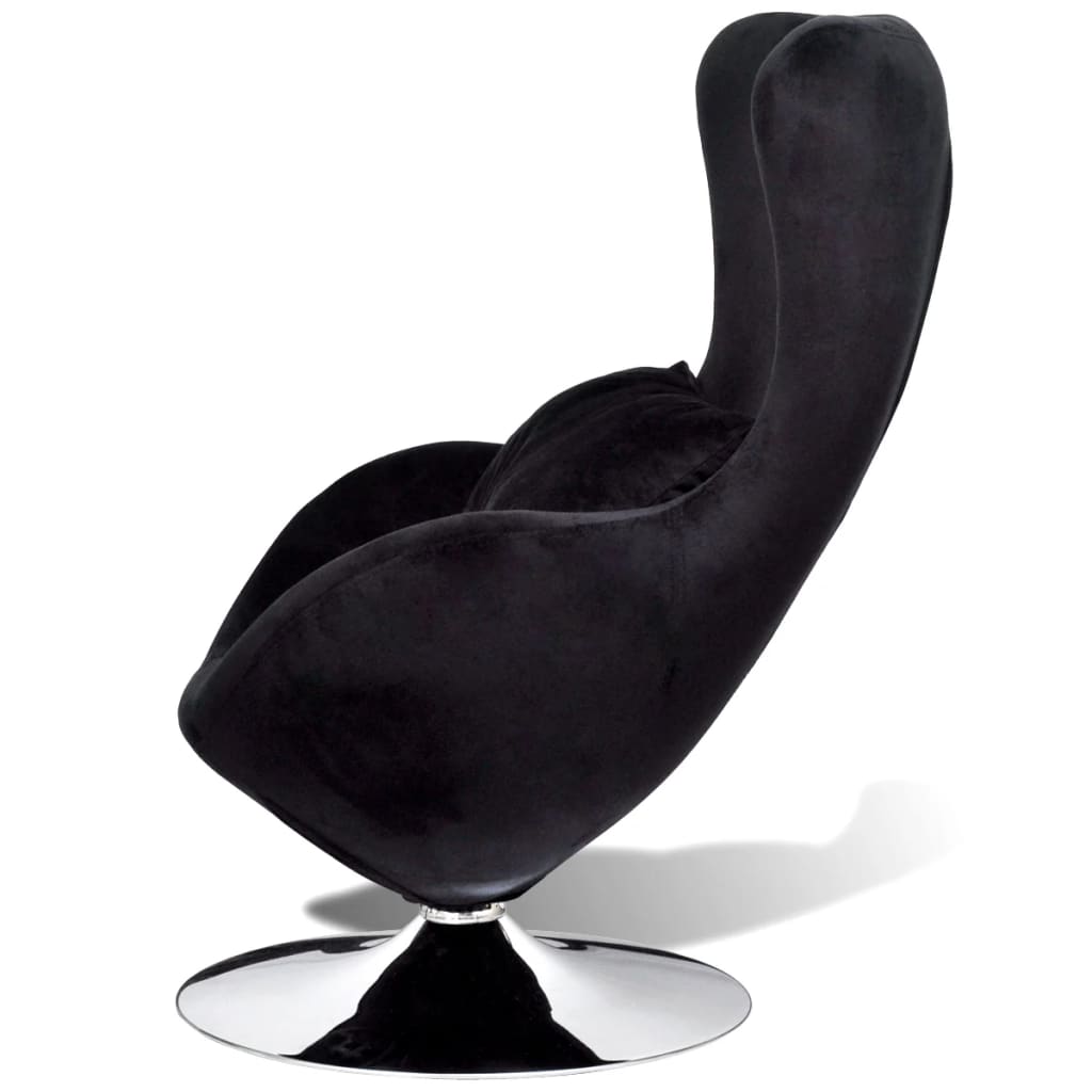 Sillón en forma de huevo negro