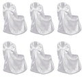 Set de 6 Fundas blancas para sillas, banquetes y bodas
