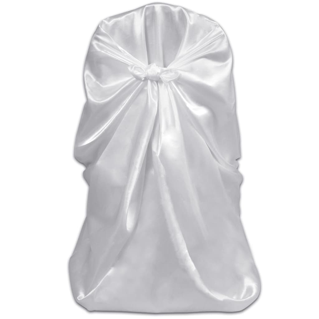 Set de 6 Fundas blancas para sillas, banquetes y bodas