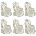 Set de 6 Fundas de color crema para sillas, banquetes y bodas