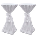 2 manteles blancos de 60 cm con lazo