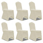 Set de 6 Fundas ajustadas para sillas, color crema