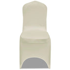 Set de 6 Fundas ajustadas para sillas, color crema