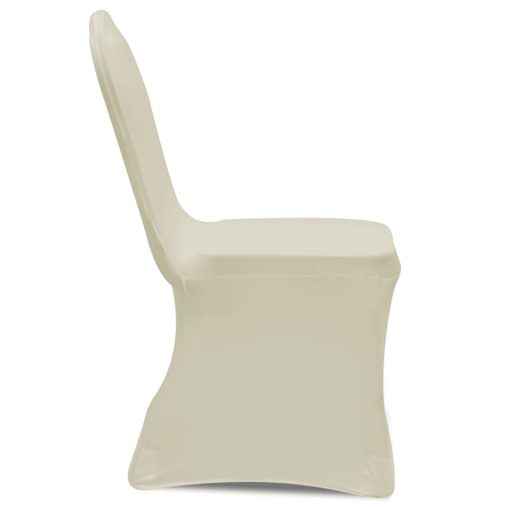 Set de 6 Fundas ajustadas para sillas, color crema